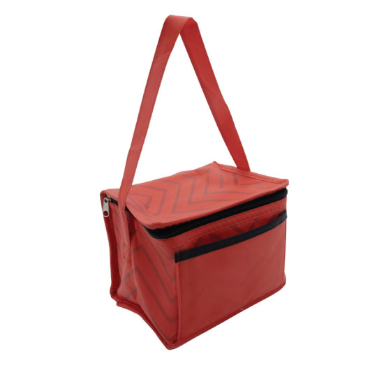 Patterned Lunch Cooler Red